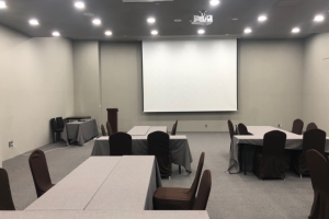 차원을 넘어선 안정감과 편안함, 천안 미팅룸의 그레이페턴 리모델링