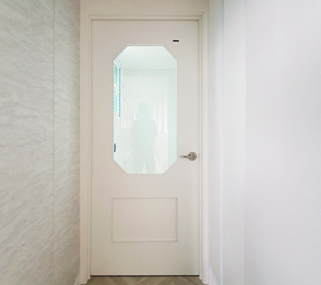 안양 한가람 세경아파트: 고급스러움을 담은 크림화이트 현관 여닫이 중문 시공탐험