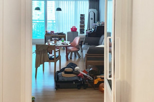 모던 아파트의 품격, 의정부시 초슬림스윙도어로 완성한 현관중문의 매력