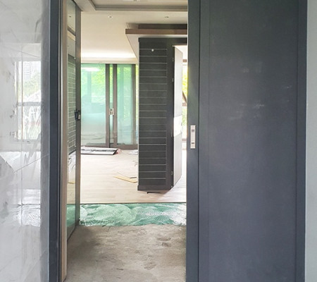 좁은 현관, 넓은 변신! 판교 백현마을 6단지 2포켓 중문 시공의 숨겨진 매력