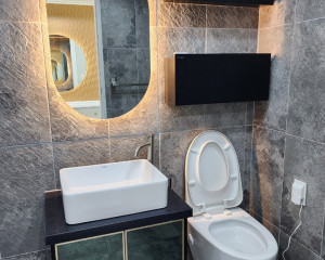 오산 아파트 인테리어: 폴리싱 바닥타…